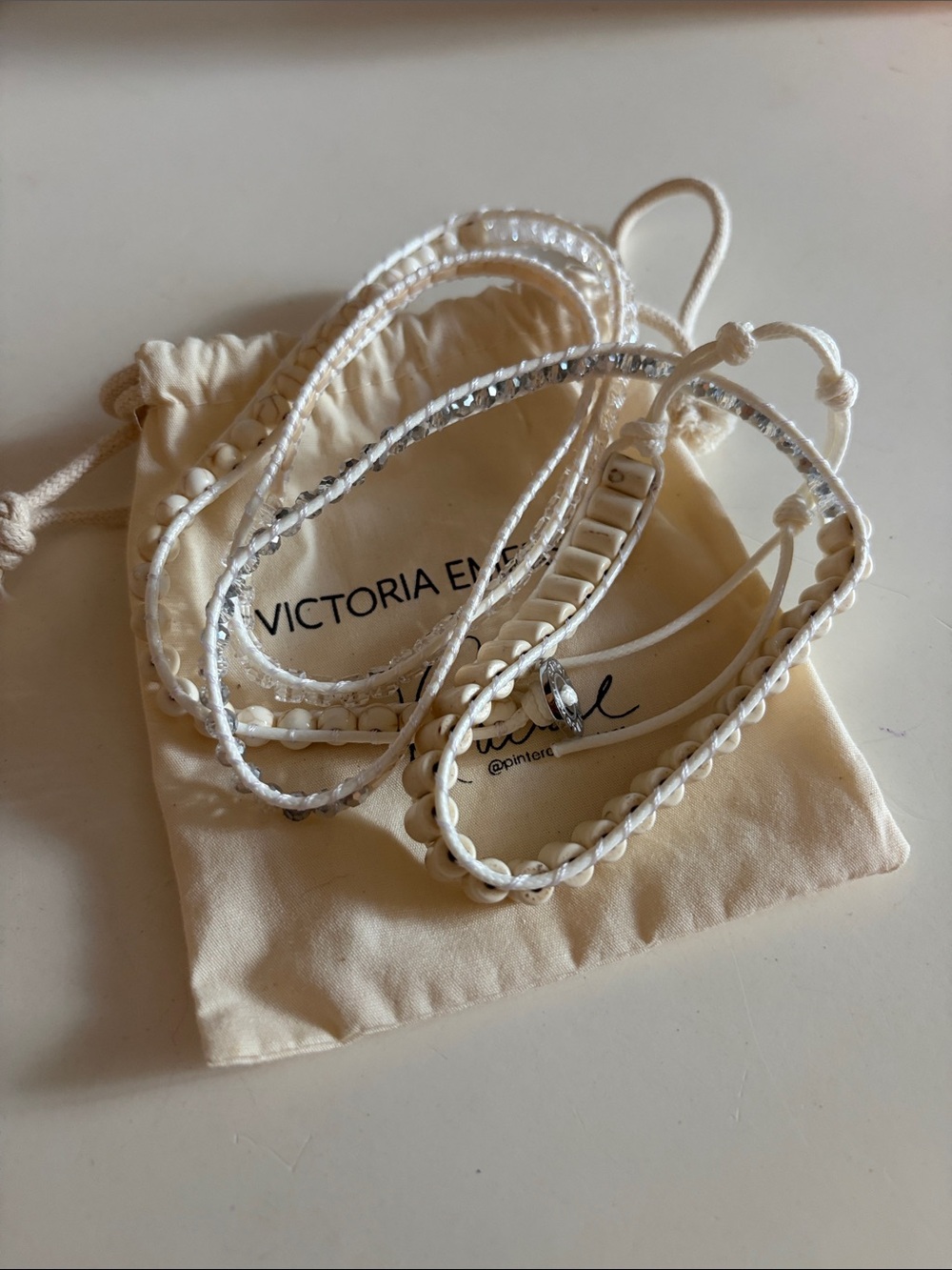 Victoria Emerson White Wrap Bracelet